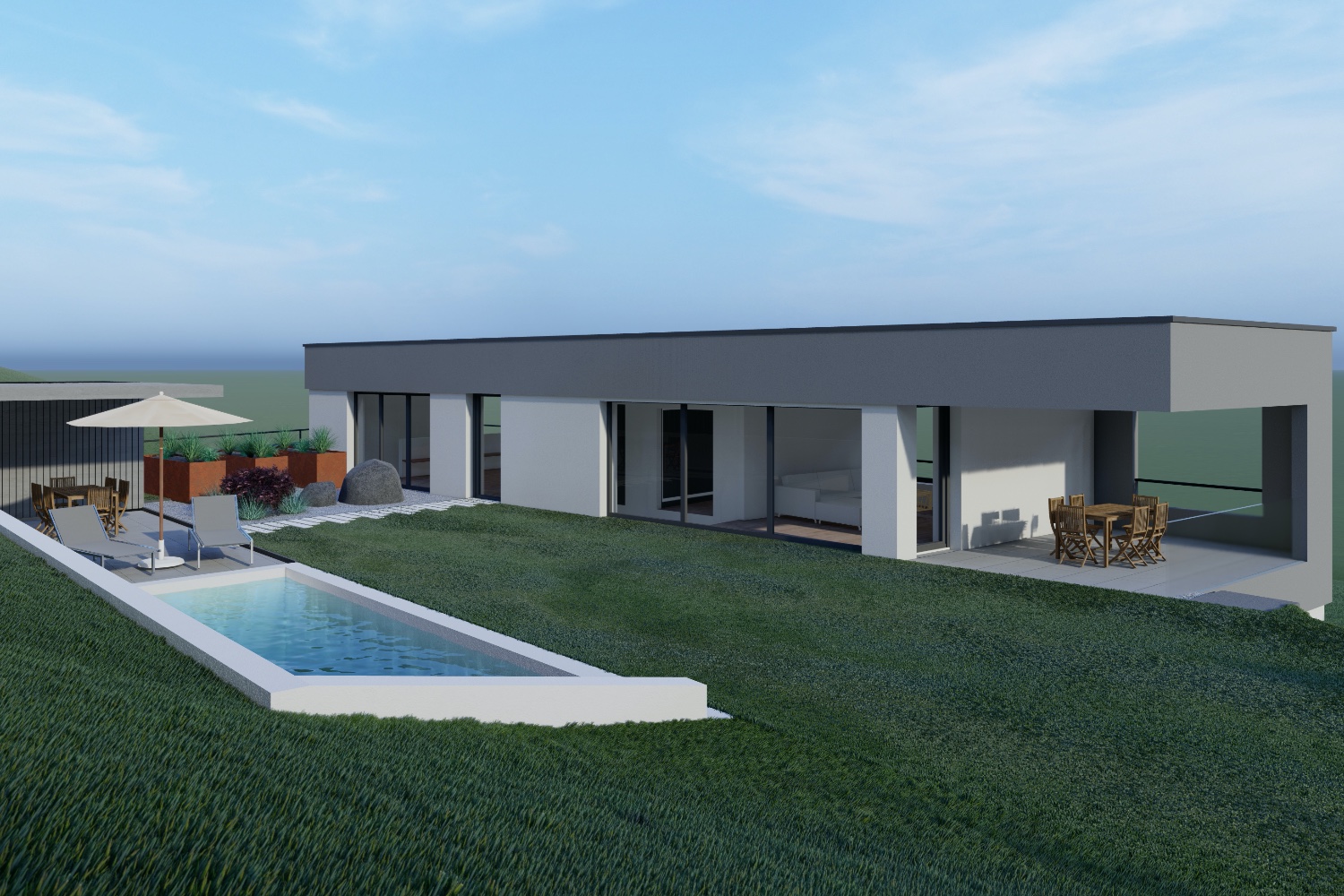 Visualisierung EFH PAÜ Mastaplan GmbH Wels - Rohrbach Visualisierung EFH PAÜ Mastaplan GmbH Wels - Rohrbach