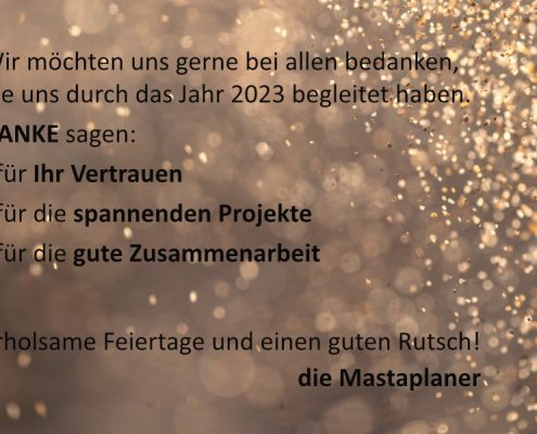 Frohe Weihnachten und einen guten Rutsch ins Jahr 2024 - Mastaplan GmbH